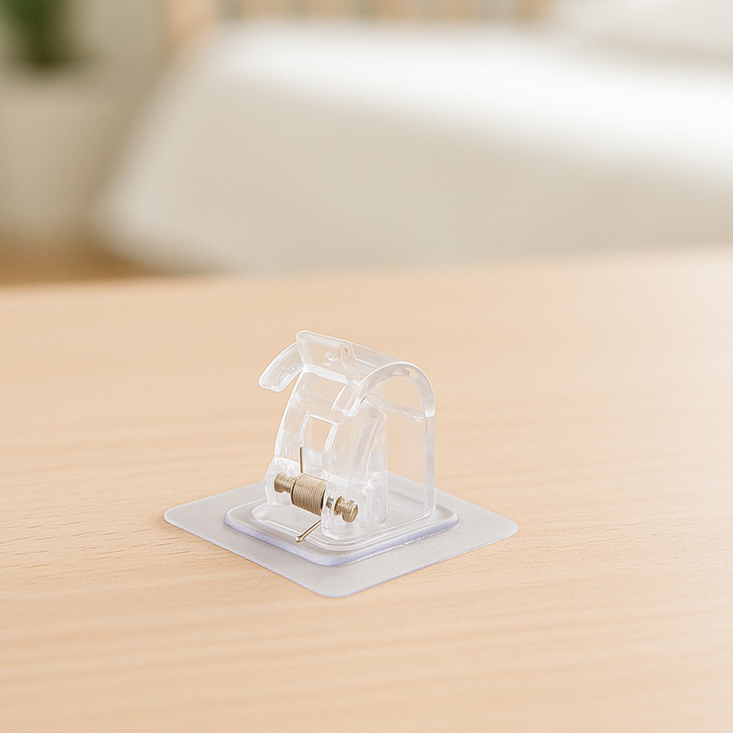Self-Adhesive Transparent Wall with Spring-Loaded Anti-Slip Clip (1 Pc) Self-Adhesive Transparent Wall with Spring-Loaded Anti-Slip Clip (1 Pc)